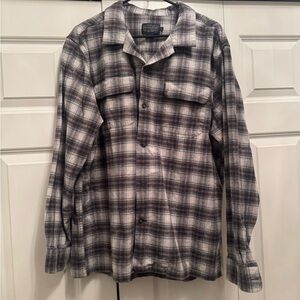 Pendleton 100% Cotton Men’s Button Up Flannel Plaid Shirt XL